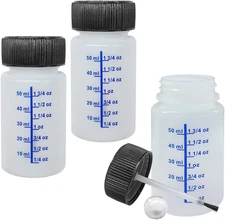 Touch up Paint Bottle Container with Brush and Lid, 2 Ounce/60Ml Leftover Paint