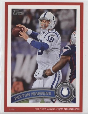 2015 Topps Cardboard Icon Jumbos Red 5/10 Peyton Manning #2011 HOF 2s4