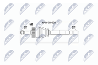 Antriebswelle NTY NPW-CH-020 FüR Jeep Cherokee TJ ZJ XJ ZG Wrangler 1 2 4X4 Tdi