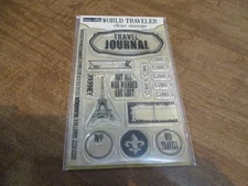 TERESA COLLINS WORLD TRAVELER PARIS CLEAR STAMPS SET