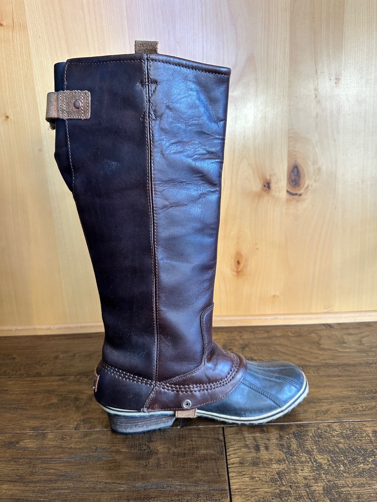 SOREL SLIMPACK TALL 9.5 NUTMEG Brown EQUESTRIAN Riding Rain Waterproof RARE EUC! image 7
