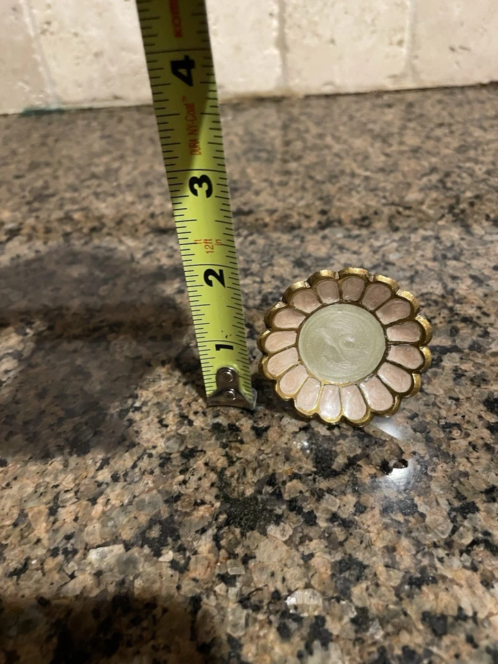 Tiradores de cajón de flores vintage Anthropologie, rosa y marfil, nuevos en caja, juego de 5 Foto 3 de 4