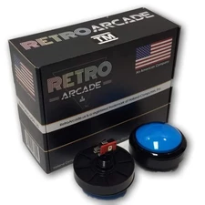 New, Arcade Game Dome Illuminated Button for arcade and crane machines Blue