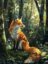 Fox Animal Paint by Numbers for Adults Beginner DIY Oil Painting Art Kit 1PK