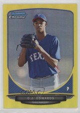 2013 Bowman Chrome Prospects Yellow Refractor 6/10 Carl Edwards Jr CJ v7j