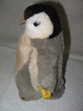 Steiff Pinguin mit Knopf und Fahne  Vintage