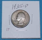 1935-D Washington 90% Silver Quarter Dollar 25C Coin