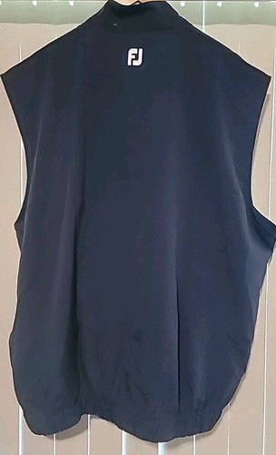 New FootJoy FJ Size XL Black Pullover Half Zip Sleeveless Golf Vest - Picture 4 of 4