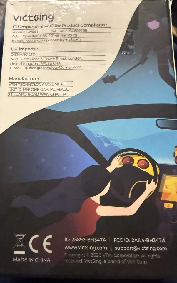 VicTsing Bluetooth FM Transmitter Adapter, QC3.02 Microphones Radio Adapter NEW - Image 3 of 4