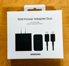 NEW Samsung T5020 50W PD Duo Power Adapter with 6ft. 5A USB-C Cable (Retail Box)