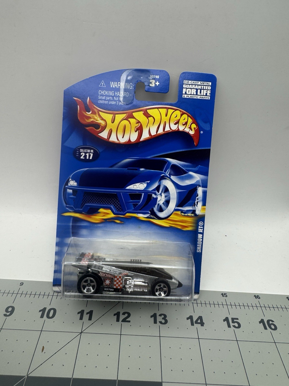 2001 Hot Wheels Shadow Jet, Silver Collector Number 217