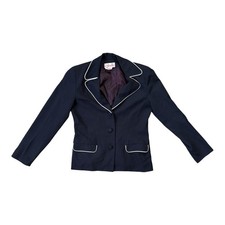 Vintage Rafaella Petites Navy Blue Tailored Blazer Size 8