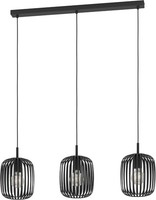 Eglo HäNgelampe Romazzina Pendelleuchte Aus Metall 3-Flammig Schwarz E27