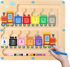 Wooden Magnetic Color  Number Maze for Kids 3-5