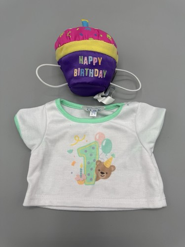 Build A Bear Clothing 1st Birthday Shirt W/ Happy Birthday Cupcake - Picture 1 of 15