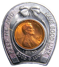 Aberdeen, WA  GRAYS HARBOR COIN CLUB Encased Cent Good Luck Token (05326)