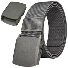 Men's Adjustable Tactical Belt, TSA Outdoor Military Nylon Canvas Webbing Wor...