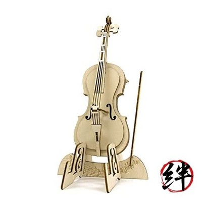 Cello-Smartphone-Ständer Ein 3D-Puzzle-Basteln aus Holz, das jeder genießen kann