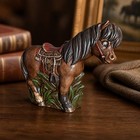 Antique Hand-painted Ceramic Horse & Saddle  Signed '74 Initials AM — photo 2