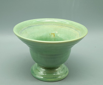 Carstens Keramik Rheinsberg Vase 10 cm Art Deco 1920/30er Schale mit Riss
