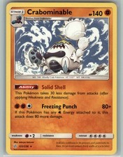 Crabominable 122/236 Rare Cosmic Eclipse Pokemon MP
