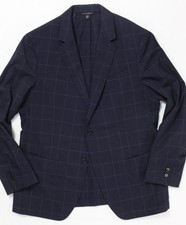 Banana Republic Slim Fit Sport Coat Blue 44R Smart-Weight Performance Wool Blend