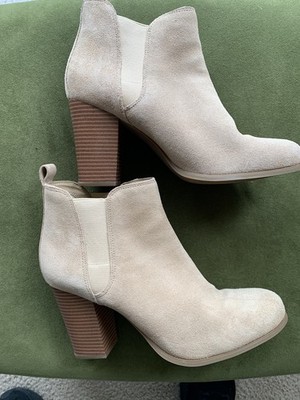 MICHAEL Michael Kors Women Evaline Heeled Chelsea Booties Size 10M Camel Beige