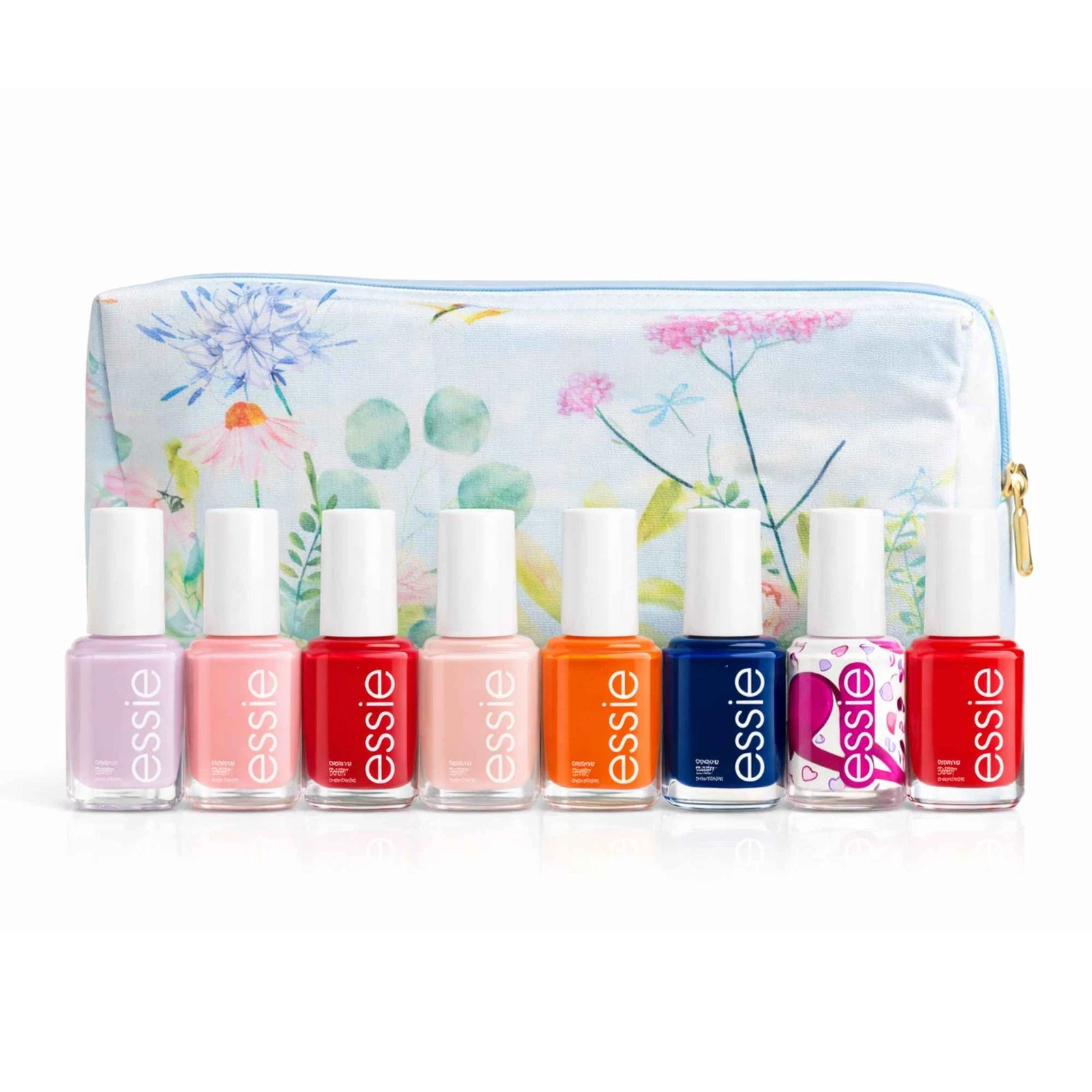Essie Nail Polish Lacquer Assorted Gift Set of 8 with Cosmetics Bag Bundle
Opens in a new window or