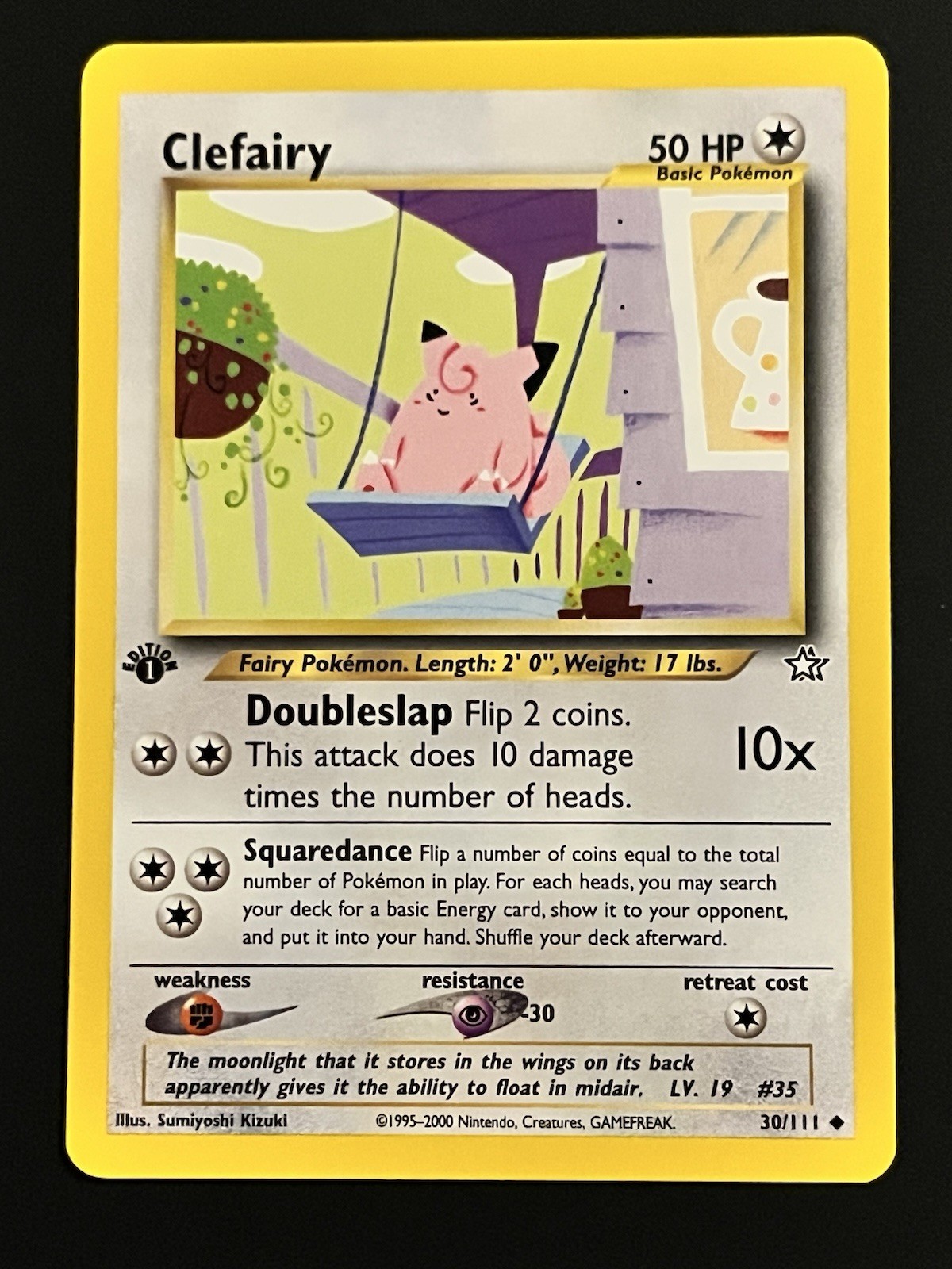 Clefairy Uncommon Pokemon Card 1st Edition Neo Genesis 30/111 - Near Mint