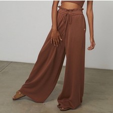 Lunya wide leg knit pants M Medium Brown