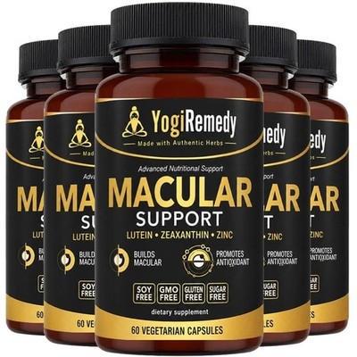 (5 Pack) Advanced Macular Support Supplement With Lutein, Zeaxanthin 60 Capsules
