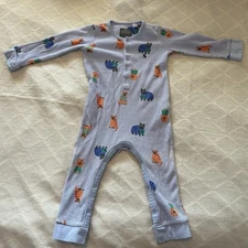 Joules Clothing Pajama One Piece Footie Sleeper Snap Animal Cat Dog Sweater 18M
