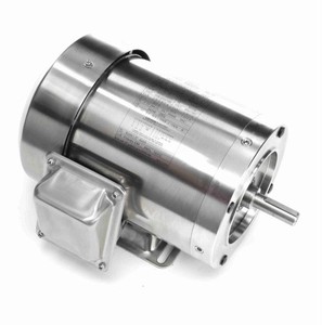 Leeson 191209.00 Washdown Electric Motor 1 HP 3600 Rpm 3PH 230/460 Volt 56HC 