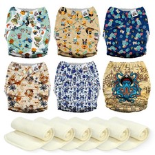Mama Koala 3.0 Cloth Diapers For Babies 6 Pack One Size Washable And Reusable