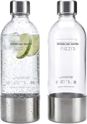 FIZZIT 1L Carbonating Bottles 2 Pack   Compatible with Sodastream,Terra Art, Aar