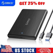 ORICO Hard Drive Enclosure USB C to SATA 6Gbps Enclosure for 7/9.5 mm 2.5'' HDD