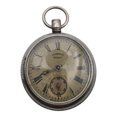 Ingersoll Midget Pocket Watch Mechanical Good Balance Parts Repair USA Lot