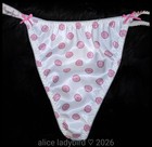 Vintage JOE BOXER Satin STRING Bikini THONG Panty Pink BOWS Dot Print xxl 10 — photo 5