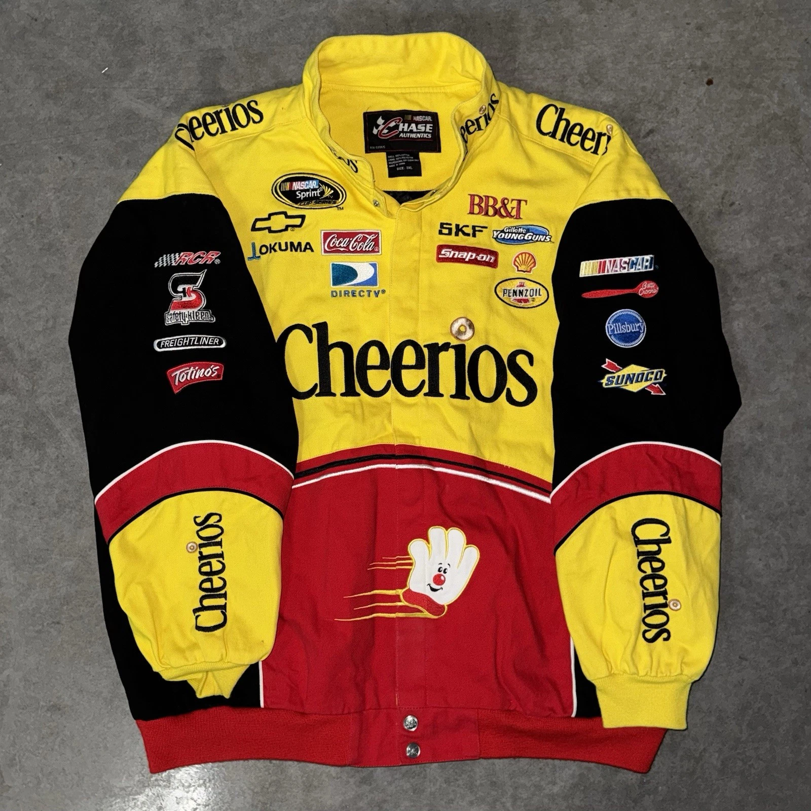 Vintage NASCAR Chase Authentics Clint Bowyer #33 Cheerios Racing Jacket 3XL - product detail image 1