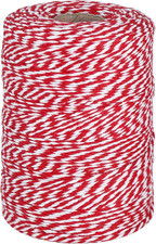 Red and White Twine, 656 Feet 2Mm Cotton Bakers Twine String for Gift Wrapping,