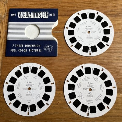 3x Viewmaster Rollen C040 Adriaküste Italien Le Riviera Adriatica Italia