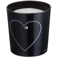 Crystalite Bohemia S03-671. Ceramic Black Candle "Sparkly". 9 oz