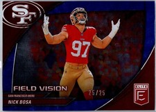 2024 Donruss Elite #9 Nick Bosa Field Vision Blue #/25