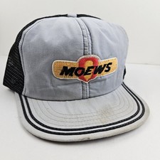 Vintage USA MADE Moews Corn Farm AG Patch Trucker Hat Snapback Dad Cap