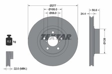 Lot de 2 Disque de frein TEXTAR 92094603 26300AE050 26300AE070 26300AE071 26310A