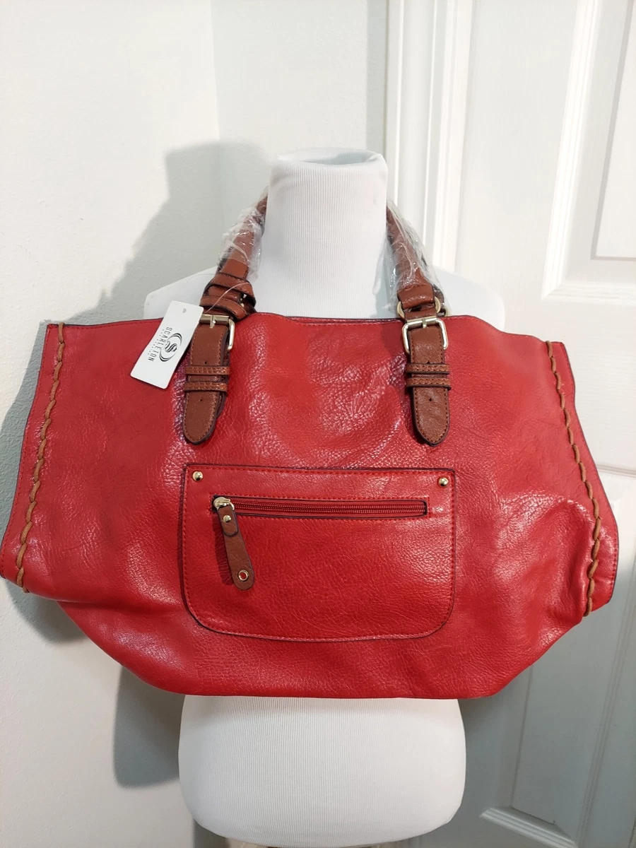Scarleton Borsa Tote Reversibile In Pelle Vegana, 2 In 1, Marrone E Rosa Corallo, Grande Capienza, Con Portamonete, H18420452