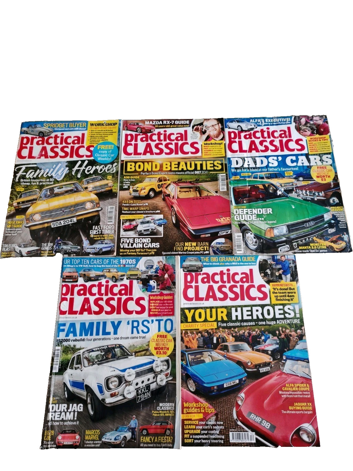 Practical Classics Magazine Bundle 2020–2022 5 Issues Cars Austin Triumph Morris