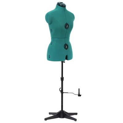 Dritz Sew You Adjustable Dress Form, Small/Medium Sizes, US Small, Opal Green