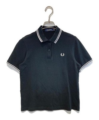 Fred Perry Women's Black Cotton Polo Shirt S Size Collared Top