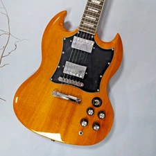 SG Solid Body Electric Guitar Mahogany Body Black Pickguard US Ship